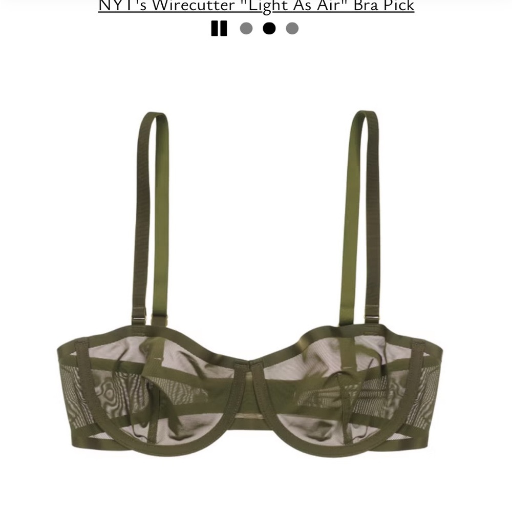 CUUP The Balconnette Mesh Green Bra